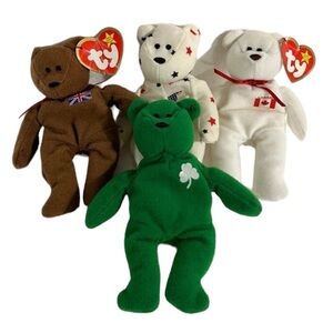 Ty Babies Mini Bears (Lot of 4) Britannia, Maple, Erin, and Glory